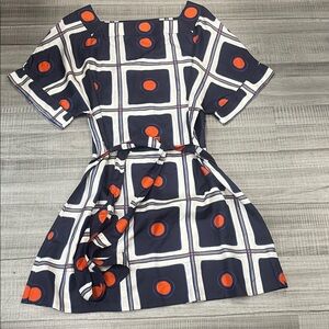 Banana Republic Navy and Orange Casual Dress